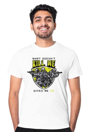 What Doesnt Kill Me, Gives Me XP - Gaming Tee-2XL / White