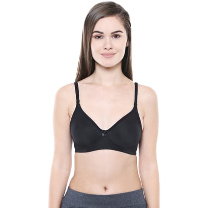 Bodycare Women Cotton Spandex Full Coverage Non Padded Regular Bra 5554B-BLACK
