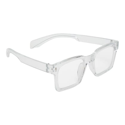 Dervin Clear Lens Square Sunglasses/Frames for Men and Women-Transparent