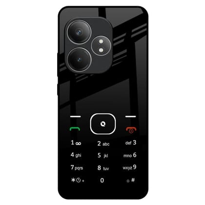 Classic Keypad Pattern Glass Case for Realme GT 6 5G