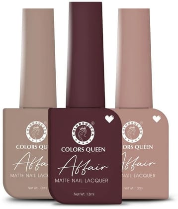Colors Queen Multi Matte Nail Polish ( Pack of 3 )
