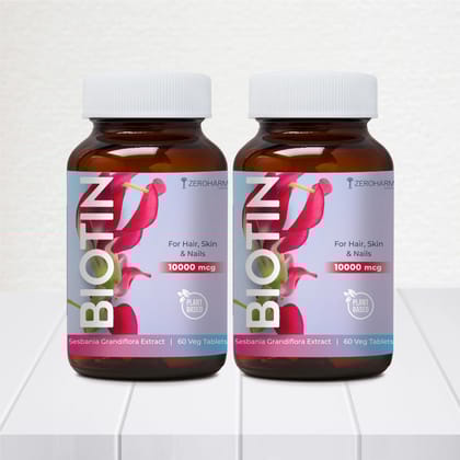 Biotin 10000 MCG Tablets For Hair, Skin & Nails 60 Tablets