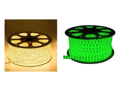 IMAGO 500 LEDs 5 m Green, Yellow Rice Lights (Pack of 2)