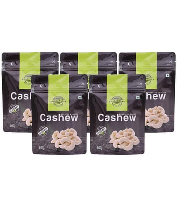 KHARAWALA''s W240 Grade Ratnagiri Salted Cashews (Kaju) Pack of 5-1000 gms (200 gms each)