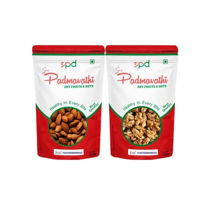 Almonds/Walnuts, Combo Pack - 250 gm