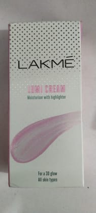 Lakme Lumi cream Moisturiser with highlighter All skin types 