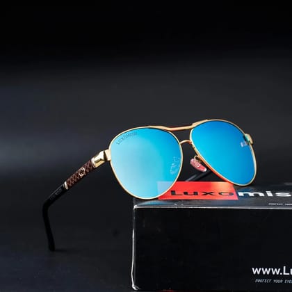 Magma Polarized Aviator Sunglasses Blue Lens