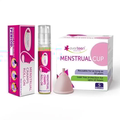 everteen Combo - Small Menstrual Cup and Menstrual Cramps Roll-On - 1 Each