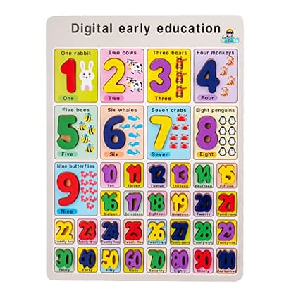 Wooden Number Matching Board for Kids