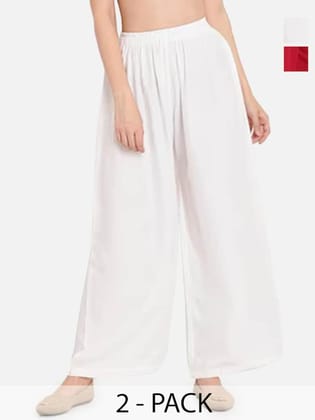Pack of 2 Flared Ethnic Palazzos
