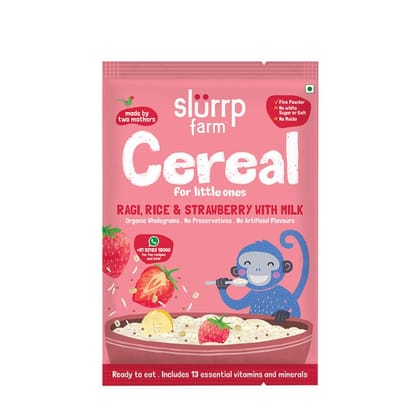 TRIAL PACK - Ragi & Rice Cereal: Strawberry, 50g