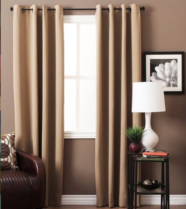 American-Elm Both Sided Yellow Color Room Darkening Blackout Curtains-Two Panels-L.Window- 4.5 x 6 ft