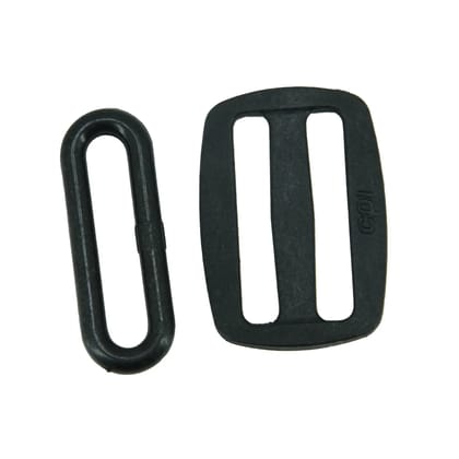 Plastic Tri Glide Slider Lock For 1.5 Inch Strap (10 Sets) Black Bag Making Replacement Clips Parts-10 Sets