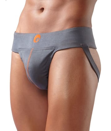 Omtex - Dark Grey Cotton Men's Briefs ( Pack of 1 ) - S