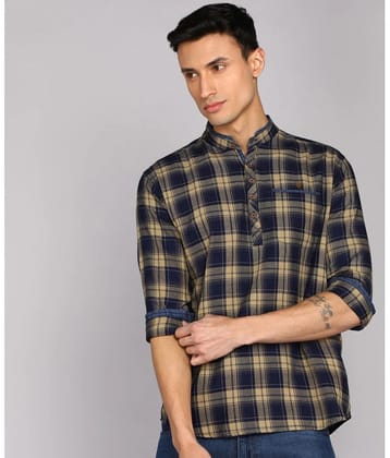 Kuons Avenue - Khaki Cotton Mens Regular Kurta ( Pack of 1 ) - None