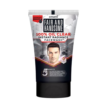 Fair And Handsome 100% Oil Clear Instant Radiation Face Wash, 100g