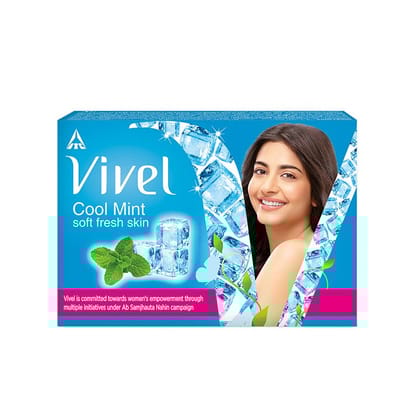 Vivel Cool Mint Soap, Soft Fresh Skin with Menthol 100g
