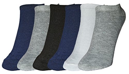 HAYBERG Men's Combed Cotton Plain Ankle Length Sports Socks (Multicolour, Free Size) - Pack of 6 Pair