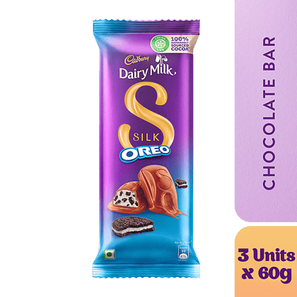Cadbury Dairy Milk Silk Oreo, 3x60 g (Multipack)