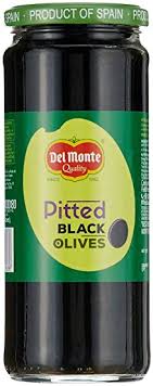 DEL MONTE BLACK PITTED OLIVES 450 G