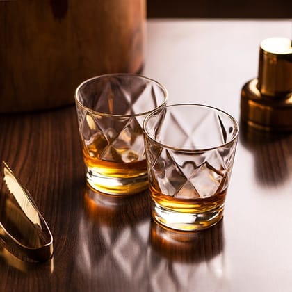 Old-fashioned whiskey glasses