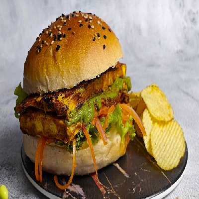 Tandoori Paneer Steak Burger-Reg Bun