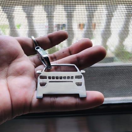 Jeep Compass Car Keychain-Silver