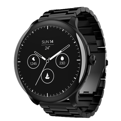 boAt Lunar Connect Pro | Premium Round Dial Smartwatch with 1.39" (3.53 cms) Big Amoled Display, Watch Face Studio, 700+ Active Modes, 15 Days Of Battery Life Metallic Black