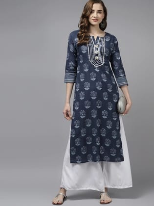 Indigo Block Print Kurti-36