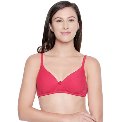 Bodycare Women Cotton Spandex Full Coverage Padded Pushup Bra Bra 6566-RED