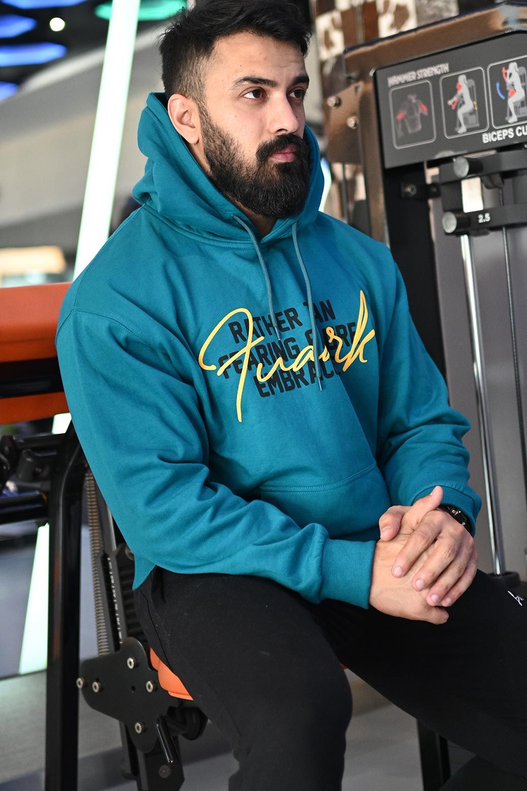 Oversized Frost Hoodie Teal-XXL