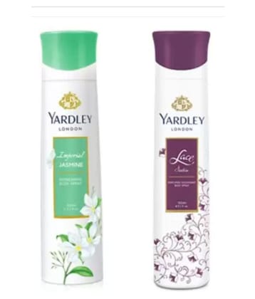 Yardley London Jasmine and Lace Satin  Deodorant Spray - For Women  (150 ml, Pack of 2)