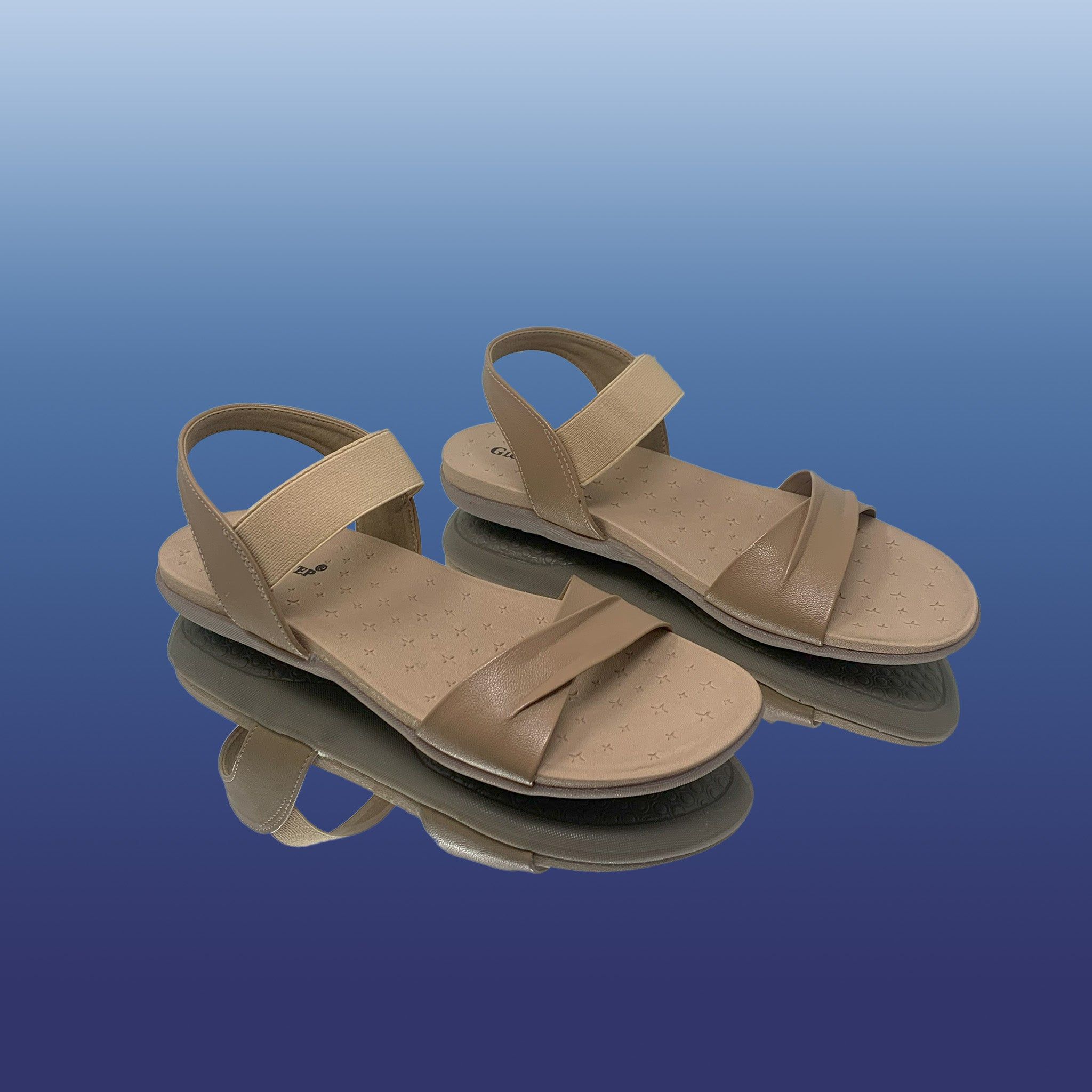 Beige Strap Sandals-Beige / 36