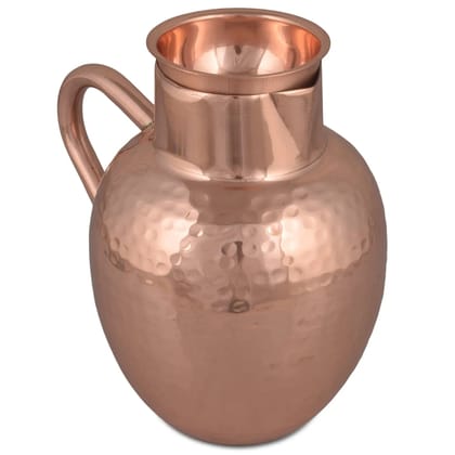 Pure Copper Jug Apple Design Handcrafted 1000 ML Gift