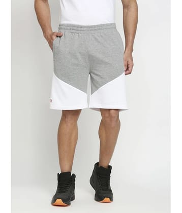 Fitz Grey Cotton Blend Mens Shorts ( Pack of 1 ) - None