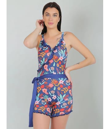 N-Gal Polyester Multi Color One Piece Swimsuit without Skirt - Single - None