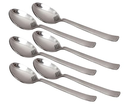 Indian Art Villa Pure Stainless Steel Handmade Matt Finish Design Baby Spoon-10