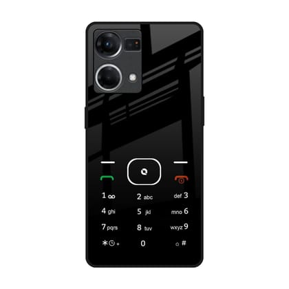 Classic Keypad Pattern Glass Case for Oppo F21s Pro