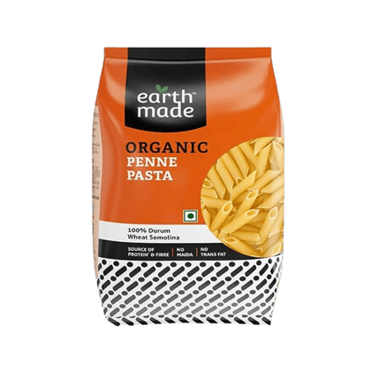 Earthmade Organic Penne Pasta- 100% Organic Durum Wheat Semolina