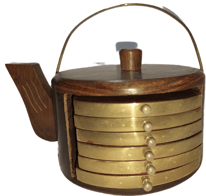 Bharat Traders Wooden Kettle Coaster