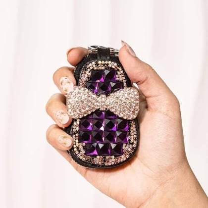 Bow Magic Crystal Keyholder-Purple