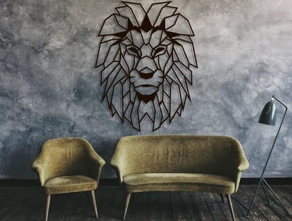 Grista Lion Metal Art, Wild Wall Art