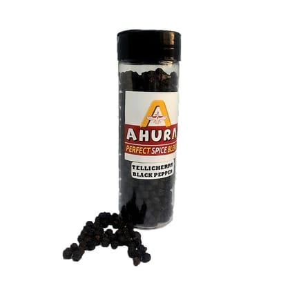 Tellichery Black Pepper (whole)-100 gm - Jar - Rs 250