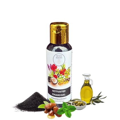 Seven Roots Activated Charcoal Shampoo 100 Ml (Black)