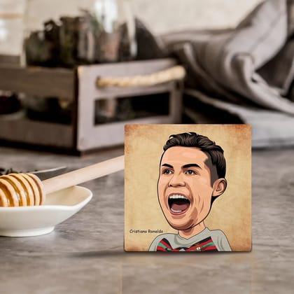 4"x4" Wooden Coasters | Cristiano Ronaldo-Set of 2