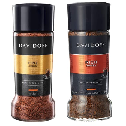 Davidoff Fine Aroma & Rich Aroma Coffee Jar 2 x 100g