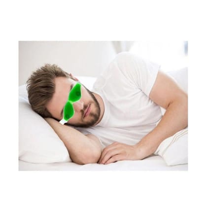0403 Cold Eye Mask With Stick-On Straps (Green)
