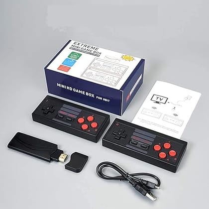 SMARTCAM Plug and Play Wireless HD 1080p TV Video Game for Kids 8 Bit Retro Built-in Games for up to 2 Players HDMI Game Stick Dongle Multicolor