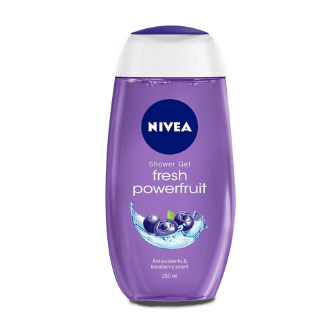 Nivea Fresh Powerfruit Shower Gel and Body Wash, 250 ml Bottle