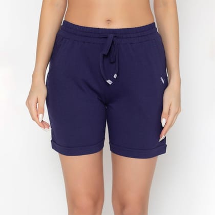 Plain Knitted Shorts For Women - Astral Aura Astral Aura S